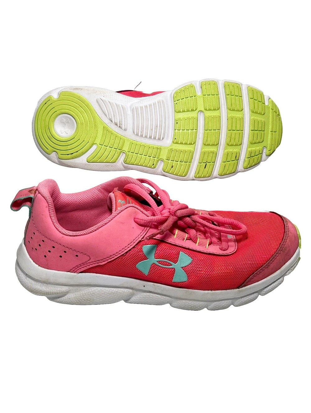 Under Armour Assert 8 3022100-602 Youth Pink Lace Up Running Shoes Size 4.5Y